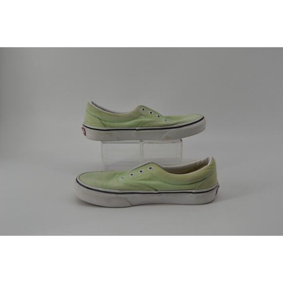Vans Shoes Women's Neon Green Casual Low Top Sneaker Off the Wall White Size 5.5 - Picture 10 of 11